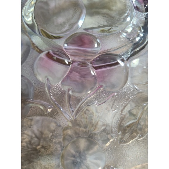 Mikasa Veggie/Chip/Dip Glass Embossed Large 13" Serving Tray Platter One Piece - Picture 3 of 5